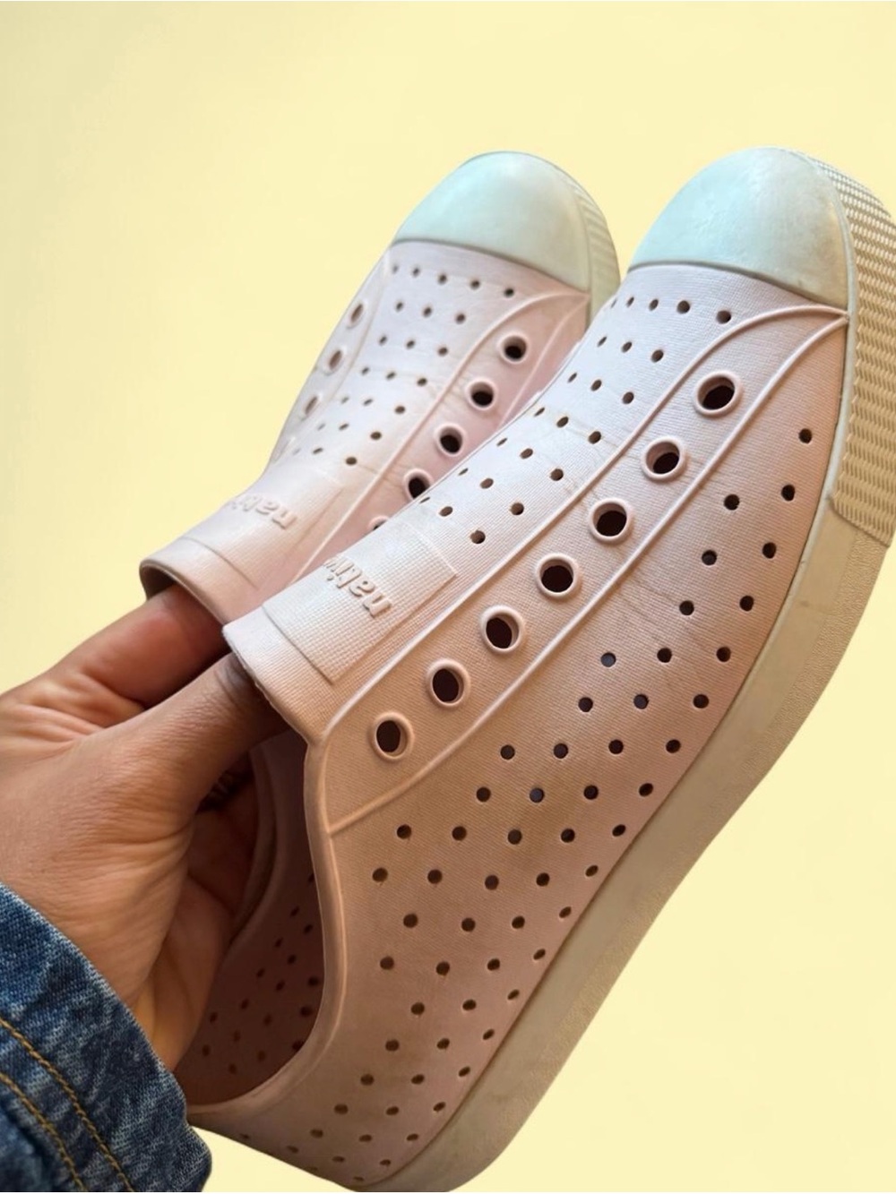 Rubber Slip-On Women's Sneaker Clogs — Blush Pink